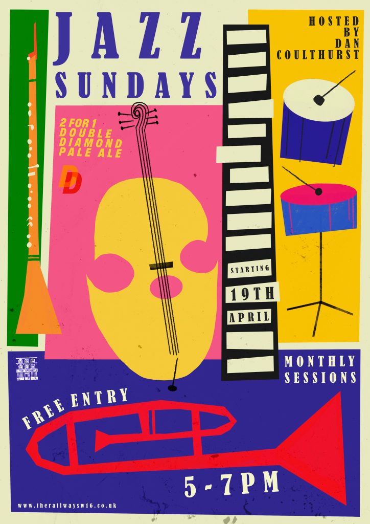 Join us on the 19th April for our first Jazz Night! Hosted by Dan Coulthurst, this will be a monthly event from 5-7pm on Sundays. 

2 for 1 Double Diamond Pale Ale available too!